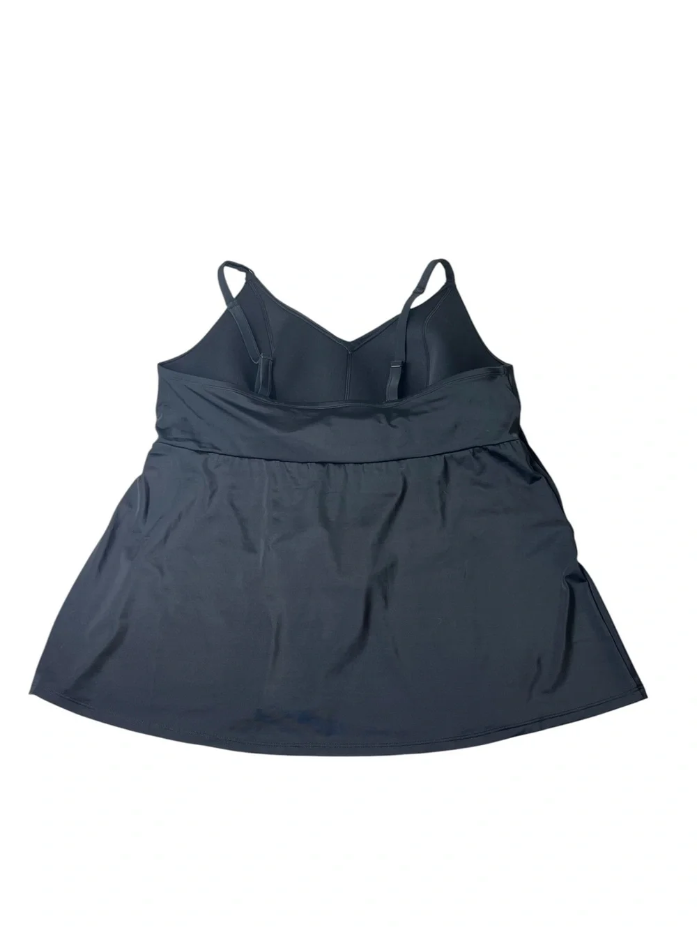 Swim by Cacique NWT Lane Bryant Women's Size 22 Black Tiered Swim Tankini Top